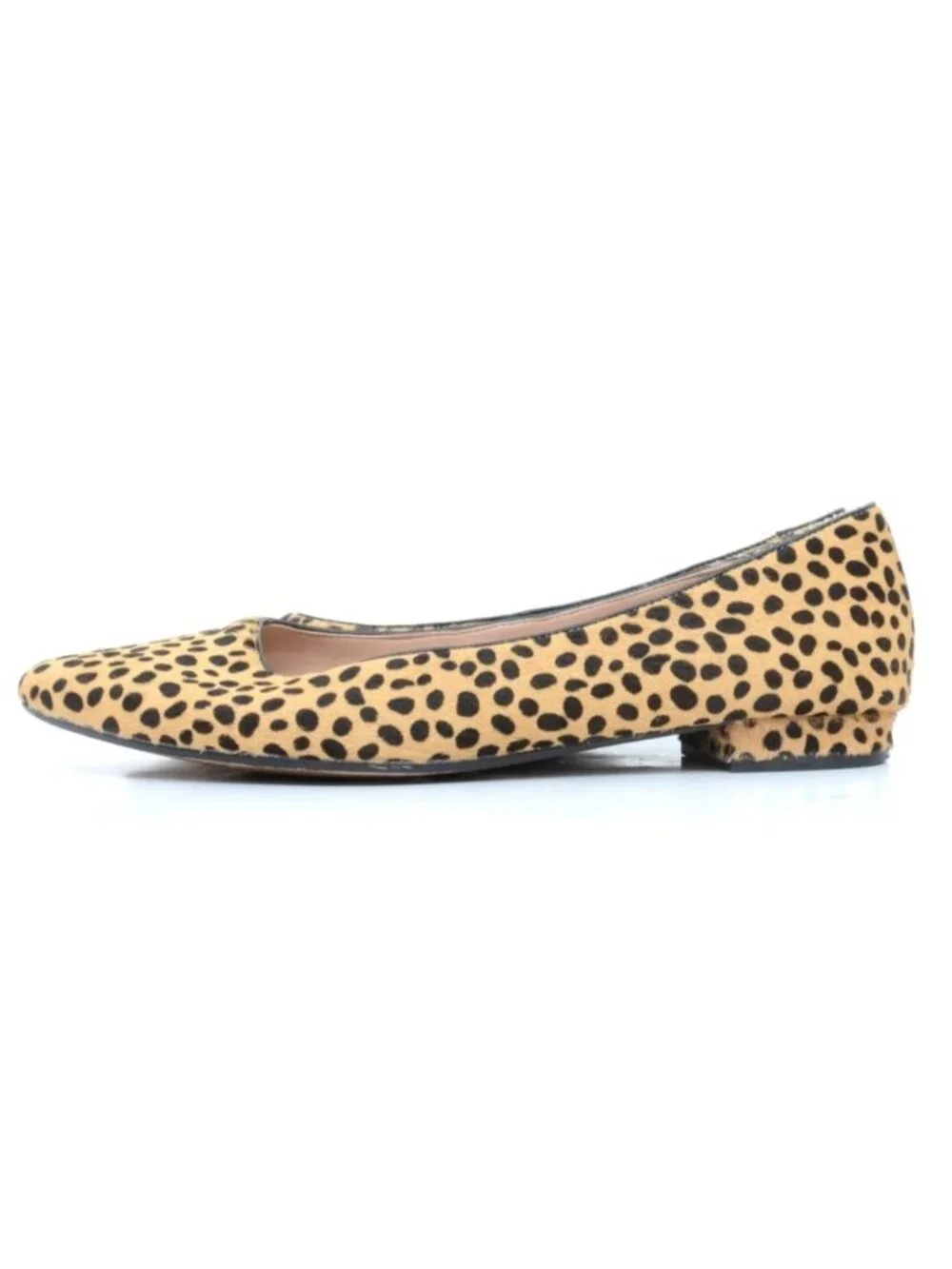 Steven By Steve Madden Bantry Women 8 Genuine Leather Calf Hair Almond Toe Flats